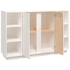vidaXL Buffet Blanc 120x35x80 cm Bois massif de pin
