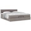 VidaXL Cadre de lit ottoman avec matelas taupe 200x200 cm tissu