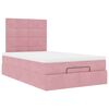 vidaXL Cadre de lit ottoman avec matelas rose 120x190 cm velours