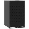vidaXL Rangement &agrave; roulettes pour poubelles pour bac unique noir acier
