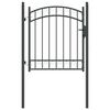 vidaXL Porte de Cl&ocirc;ture EMMEN 125 x 100 cm Acier peint par poudre Gris