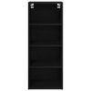 vidaXL Armoire suspendue avec stockage Ch&ecirc;ne noir 40 x 29,5 x 100 cm