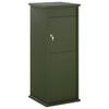vidaXL bo&icirc;te aux lettres Vert olive 40 x 40 x 100 cm Acier