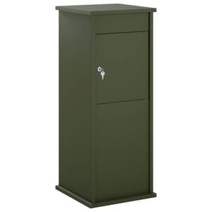 vidaXL bo&icirc;te aux lettres Vert olive 40 x 40 x 100 cm Acier