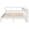 vidaXL Lit biblioth&egrave;que sans matelas blanc 150x200 cm bois pin massif