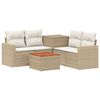 vidaXL Ensemble de Canap&eacute;s 6 pc Beige et blanc cr&egrave;me