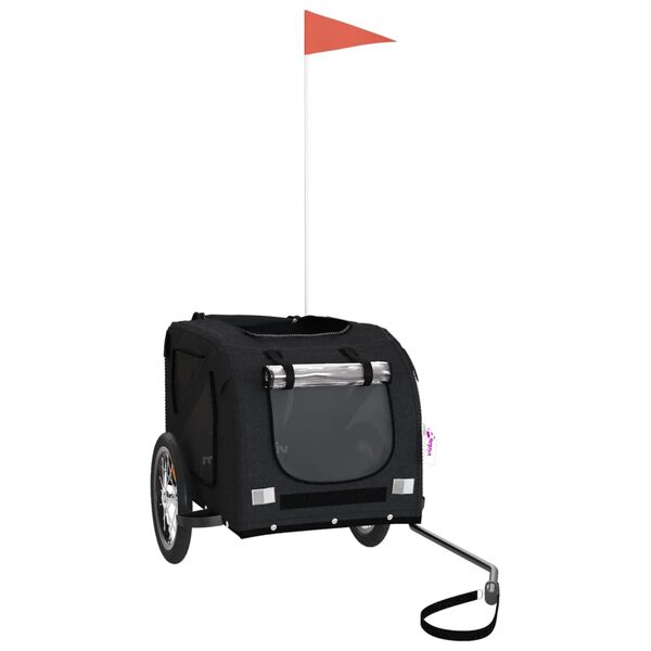 vidaXL Remorque de vélo pour animaux de compagnie noir