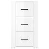 vidaXL Buffet Blanc brillant 40x33x70 cm Bois d'ing&eacute;nierie