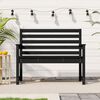 vidaXL Banc de jardin noir 109x48x91,5 cm bois massif de pin