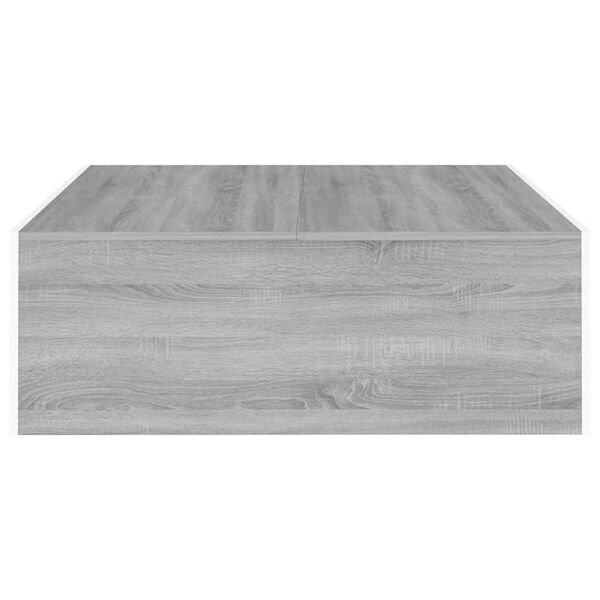 vidaXL Table basse Sonoma gris 100x100x35 cm Bois d'ing&eacute;nierie