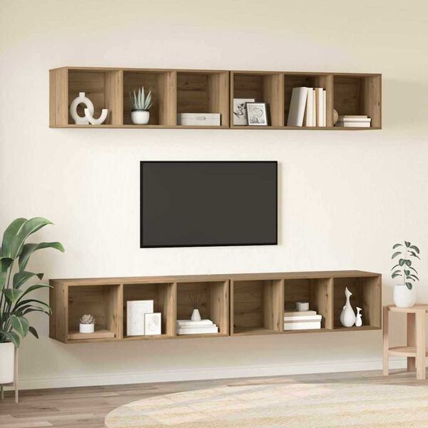 vidaXL Ensemble meuble TV 4 pcs Chêne artisanal 37 x 37 x 107,5 cm