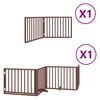 vidaXL Barri&egrave;re pour chien avec porte pliable 6 panneaux bois peuplier