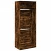 vidaXL Garde-robe ch&ecirc;ne fum&eacute; 80x50x200 cm bois d'ing&eacute;nierie