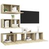 vidaXL Ensemble de meubles TV 4 pcs Chêne sonoma Bois d'ingénierie