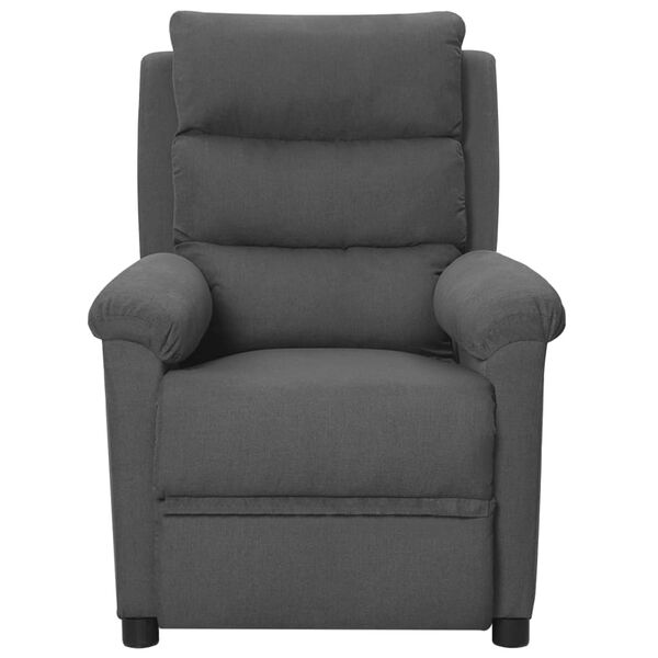 vidaXL Fauteuil de massage Gris fonc&eacute; Tissu