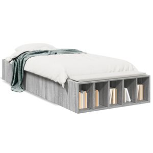 vidaXL Cadre de lit sans matelas sonoma gris 90x190 cm