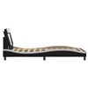 vidaXL Cadre de lit Viana avec LED sans matelas noir et blanc 100x200 cm
