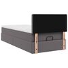 VidaXL Cadre de lit ottoman avec matelas gris 90x190 cm similicuir