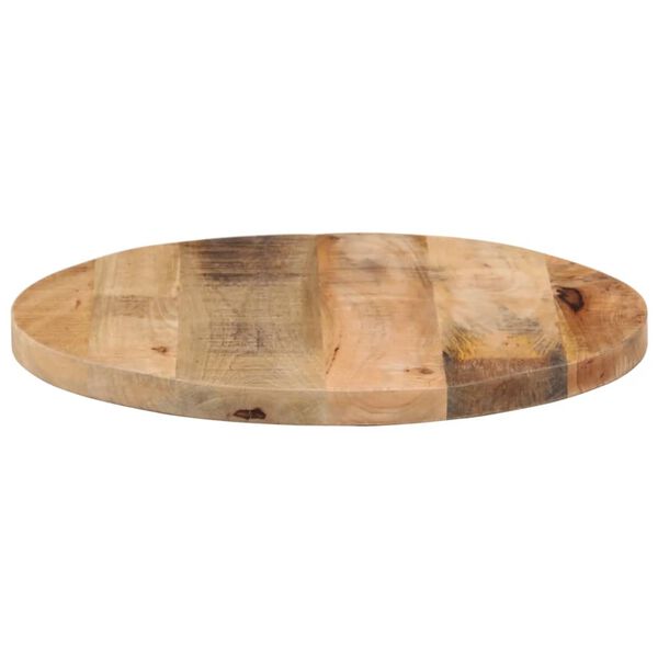 vidaXL Dessus de table &Oslash; 50x3,8 cm rond bois massif de manguier brut