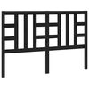 vidaXL T&ecirc;te de lit Noir 146x4x100 cm Bois massif de pin