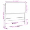 vidaXL T&ecirc;te de lit capitonn&eacute;e Blanc et gris clair 100 cm Pin massif