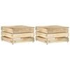 vidaXL Tables palette de jardin 2 pcs Bois de pin impr&eacute;gn&eacute;