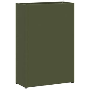 vidaXL Porte-parapluie Vert olive 28 x 12 x 41 cm Acier