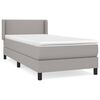 vidaXL Sommier &agrave; lattes de lit et matelas Gris clair 90x190 cm Tissu