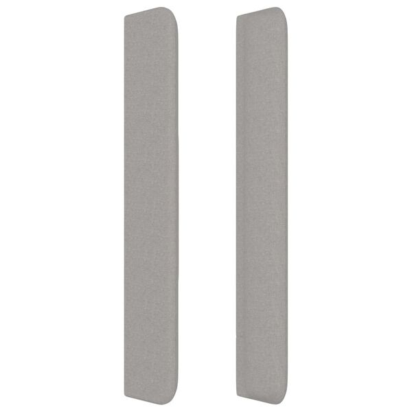 vidaXL T&ecirc;te de lit avec oreilles Gris clair 93x16x118/128 cm Tissu