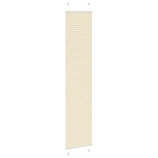 vidaXL Store pliss&eacute; cr&egrave;me 45x200 cm largeur du tissu 44,4 cm polyester