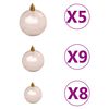 vidaXL Arbre de No&euml;l artificiel pr&eacute;-&eacute;clair&eacute; et boules vert 180 cm PVC