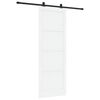 vidaXL Porte coulissante Blanc et noir 83 x 232 cm Bois de pin massif