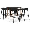 vidaXL Ensemble de bar 7 pcs Noir