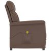 vidaXL Fauteuil de massage Marron Similicuir