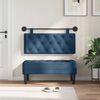 vidaXL T&ecirc;te de lit suspendue Montage mural Bleu 110 x 55 x 7 cm tissu