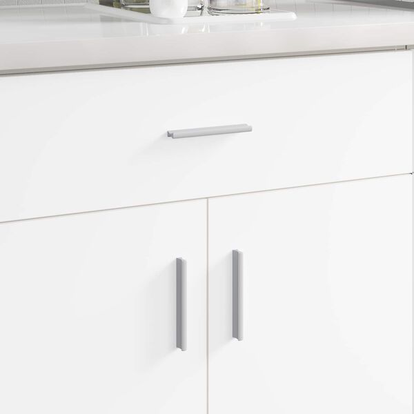 vidaXL Poign&eacute;e Uni 828 pcs Argent&eacute; 105.7 x 7.4 x 15.5 mm Aluminium