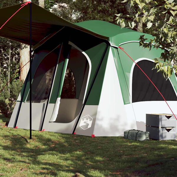 vidaXL Tente de camping de cabine 5 personnes vert imperm&eacute;able