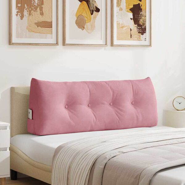 vidaXL Coussin de Dos Rose 120 x 24 x 50 cm Velours