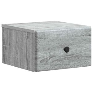 vidaXL Cabinet de chevet mural Sonoma gris 34,5 x 33 x 20 cm