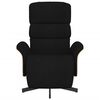 vidaXL Fauteuil inclinable avec repose-pieds noir tissu