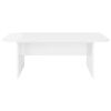 vidaXL Table basse Blanc brillant 93 x 53 x 33 cm Bois d'ing&eacute;nierie