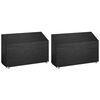 vidaXL Housses de banc de jardin 2 pcs 8 &oelig;illets 190x70x70/88 cm PE