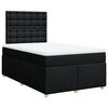 vidaXL Sommier &agrave; lattes de lit avec matelas noir 120x190 cm tissu