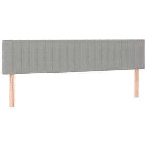 vidaXL T&ecirc;tes de lit Gris clair 180x5x78/88 cm Tissu