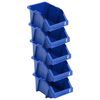 vidaXL Bac de rangement empilable 250 pcs 103x165x76 mm Bleu