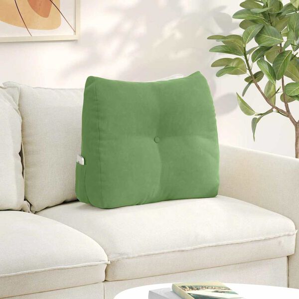 vidaXL Coussin de Dos Vert clair 60 x 24 x 50 cm Velours