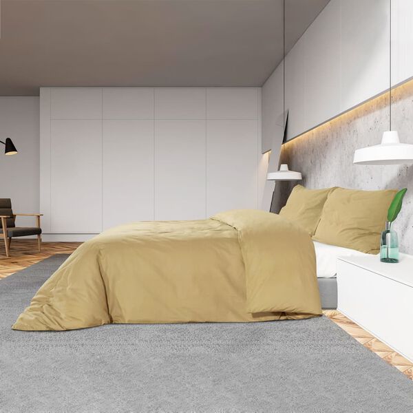 vidaXL Ensemble de housse de couette Taupe 260x240 cm Microfibre