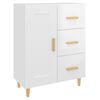 vidaXL Buffet Blanc brillant 69,5x34x90 cm Bois d'ingénierie