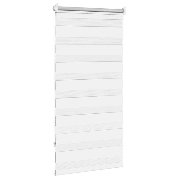 vidaXL Store v&eacute;nitien z&eacute;br&eacute; 60,9 x 120 cm, largeur du tissu 56,7 cm, blanc