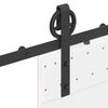vidaXL Kit de quincaillerie de porte coulissante 200 cm Acier Noir